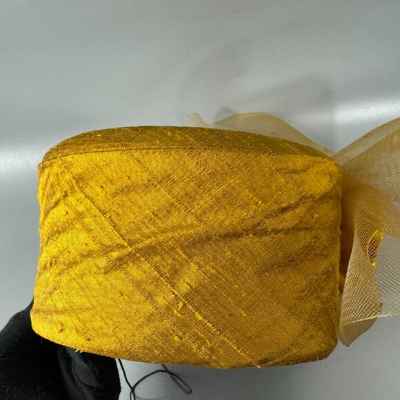 Chic Gold Fascinator Hat with Floral Accent main image 5